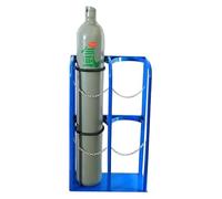 Oxygen Cylinder Rack Steel Heavy-Duty Oxygen Tank Carrier/Gas Cylinder Fixed Shelf, Factory Workshop Garage Cylinder Tank Rack Base(65x30x100cm)