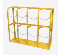 Oxygen cylinder rack,Universal Oxygen Tank Holder with Safety Chains - Durable Floor-Mount Oxygen Cylinder Bracket for Nursing Homes - 120cm (47.25") Fixed Shelf for Secure Gas Cylinder Sto