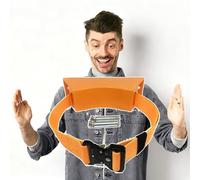 Oxygen Cylinder Rack Wall Mounted Oxygen Cylinder Bracket, Universal Oxygen Tank Holder, ABS Plastic Oxygen Bottle Organizer Shelf, Propane Gas Cylinder Stand(Orange)