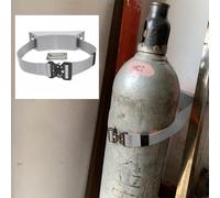 Oxygen cylinder rack,Wall-Mounted Plastic Oxygen Tank Holder - 4pcs Oxygen Cylinder Rack with Safety Buckles - Propane, Nitrogen, Argon Bottle Carrier Storage Solution (Blue)