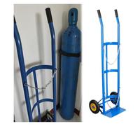 Oxygen Cylinder Trolley， 140cm Height Large Oxygen Tank Cart Dolly, Cylinder Holder Steel Rack for Hospital/Homes, Gas Carrier Stand