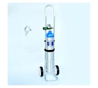 Oxygen Cylinder Trolley, Oxygen Cylinder Rack Single Cart Small Size, for Tank(Diameter 23.4cm(9 1/4"))