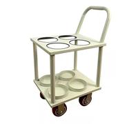 Oxygen Cylinder Trolley， Oxygen Tank Holder Heavy Duty Cart for Four Six Eight Tanks, Welding Mobility Trolley(Wit,S)