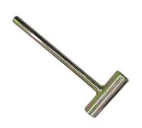 Oxygen cylinder wrench Dual-purpose angle spanner silver 149x58mm | Dual-purpose metal angle wrench designed for oxygen and acetylene cylinder valves with a silver finish
