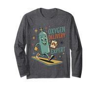 Oxygen Delivery Expert Vintage Mascot Respiratory Therapist Long Sleeve T-Shirt
