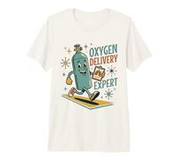 Oxygen Delivery Expert Vintage Mascot Respiratory Therapist Premium T-Shirt