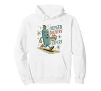 Oxygen Delivery Expert Vintage Mascot Respiratory Therapist Pullover Hoodie