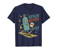 Oxygen Delivery Expert Vintage Mascot Respiratory Therapist T-Shirt