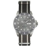 Oxygen Elephant 40 Mens Quartz Watch with Grey Dial Analogue Display and Grey Nylon Strap EX-D-ELE-40-NN-GRIVGR
