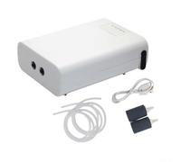 Oxygen Enhancing Pump, USB Rechargeable Aquarium Air Pump 2000MAh Dual Outlet Silent With Air Stone For Fish Tank Outdoor Fishing
