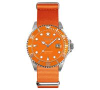Oxygen Sea Star 40 Unisex Quartz Watch with Orange Dial Analogue Display and Orange Nylon Strap EX-D-SEA-40-OR