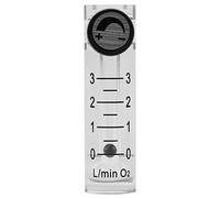 Oxygen Gas Meter, Gas Rotameter Gas Flowmeter 0-2lpm Flowmeter 0-3LPM Meter with Control Valve for Oxygen/Air/Gas