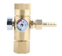 Oxygen Pressure Regulator, 0.4-25MPa Air Flow Regulator, Professional Oxygen Gas Pressure Reducer Gauge Meter, Copper Flow Meter Pressure Reducer Flow Gauge Gas Regulator, for Air Tools