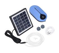 Oxygen Pump Solar Air 3 Gear Large Volume Low Noise 6V 1.5W for Fish Tank Aquarium with Lithium Battery Dual Use AC DC Power