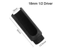 Oxygen Sensor for Socket 1/2 Inch Drive Tool for 8mm and 18mm Sensors, CR-V Steel with Cutaway Wire Clearance, Black, 90mm B