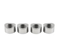 Oxygen Sensor Spacer 4pcs Oxygen Sensor Nut Weld Bung Plug M18x1.5 O2 Sensor Adapter Curve Notched Nut Bung Stainless Steel Universal Lambda Probe