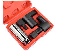 Oxygen Sensor Wrench, 5-piece Oxygen Sensor Removal Tool Set, Chrome Vanadium Steel Wrenches & Sockets, Red Storage Case, Removal Tool