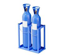 Oxygen Storage Rack, Metal Oxygen Tank Storage Rack Floor Standing, 4/5L Gas Bottle Stand, Portable Welding Gas Tank Stand, Cylinder Racks with Chain, for Home, Commercial, Industrial(L-39cm(15 3/8"))