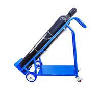 Oxygen Storage Rack，Oxygen Tank Holder 4 Wheels Cylinder Cart with Shelf, Heavy Duty Dolly(S)