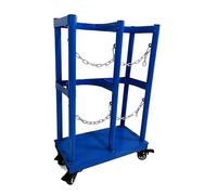 Oxygen Storage Rack，(Oxygen Tank Holder Large Dual Cart Dolly Single Double Cylinder, Torch(W 45cm(17 3/4"))