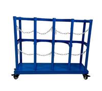 Oxygen Storage Rack，(Oxygen Tank Holder Large Dual Cart Dolly Single Double Cylinder, Torch(W 85cm(33 1/2")