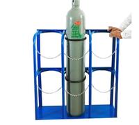 Oxygen Tank Carrier, Heavy-Duty Steel Cylinder Holder Rack Stand for Workshop and Garage, Fixed Shelf for Gas Cylinder