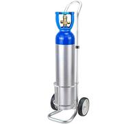Oxygen Tank Cart, Portable Rolling Cylinder Carrier for Gas, Nitrogen, Acetylene Bottles, Holds Up to 20L, Ideal for RVs, Clinics, Hospitals