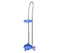 Oxygen Tank Cart with Adjustable Height & Silent Wheels - Portable Steel Cylinder Holder for Medical Transport, Home Care, Hospitals - Fits 10L Tanks