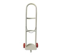 Oxygen Tank Cart with Wheels - 95cm Heavy Duty Gas Cylinder Holder, Adjustable Safety Chains for Oxygen & Acetylene Tanks, Portable Steel Stand