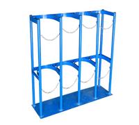 Oxygen Tank Cylinder Cart Holder Steel Oxygen Tank Holder for 40L Gas Cylinder, Floor/Wall Mount Oxygen Tank Rack with 2 Hinges,Oxygen Cylinder Holder Stand for Hospital,115x31x100cm/45.3x12.2x39.4in