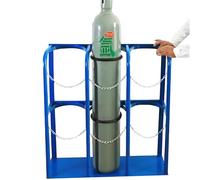 Oxygen Tank Holder Floor Stand with Chain, Secure Storage Rack for Laboratory, Clinic, Hospital Use, Durable and Stable Design, Easy to Install