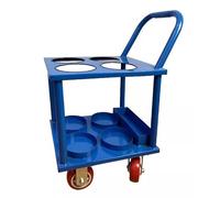 Oxygen Tank Holder Heavy Duty Cart for Four Six Eight Tanks, Welding Mobility Trolley,Handcart(Blue,S)