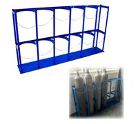 Oxygen Tank Holder High Capacity Oxygen Tank Storage Rack, Freestanding Gas Cylinder Bracket, Versatile Economy Oxygen Tank Stand, Fits Various Canister Sizes(29cm(11 3/8") x L-200cm(
