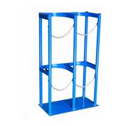 Oxygen Tank Holder Oxygen Cylinder Bracket with Fix Chains, Coated Finish Co2 Cylinder Storage Rack, Floor Mountable Gas Bottle Fixing Bracket for Clinics(24-59cm(9