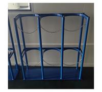 Oxygen Tank Holder with Adjustable Safety Chain for Secure Floor Mount Storage