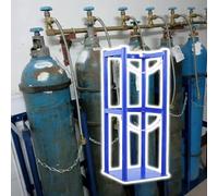 Oxygen Tank Manager, Gas Cylinder Bracket, Propane Fixing Bracket, with Safety Chain(1 Bottle - 31cm (12 1/5"))