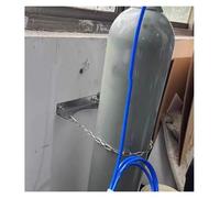 Oxygen Tank Rack，，Oxygen Tank Holder Wall Organizer for D/E Cylinders, Gas Cylinder Mounting Bracket with Safety Chain, Ideal for Clinics, Schools, Hospitals - Holds 5 Tanks, 49 1/5" Long (1