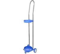 Oxygen Tank Trolley - Adjustable Height Cylinder Dolly with Silent Wheels, Portable Steel Gas Cylinder Rack for Medical Oxygen Transport - 10L Capacity