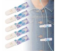 Oxygen Tube Safety Clips - Secure Oxygen Tubing to Clothing or Bedding, Prevent Tangles & Pulling, 5 Pack (A)