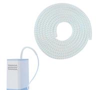 Oxygen Tubing Support Crimp Straightener - Anti Kink Hose Organizer with Laser Reflective Strip, O2 Concentrator Accessory, 5.3Ft Long (White)