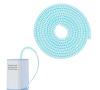 Oxygen Tubing Support Crimp Straightener - Anti Kink Hose Organizer with Laser Reflective Strip, O2 Concentrator Accessory, 5.3Ft Long (Blue)