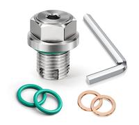 OxyGenie 1/2-20 Double Oversize Piggyback Oil Drain Plug, Stainless Steel Self Tapping Oil Pan Thread Repair Kit