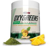 OxyGreens by EHPlabs - Daily Super Greens Powder, Spirulina Herbal Supplement with Prebiotic Fibre, Alkalizing Antioxidants & Immunity Wellness, 30 Serves (Pineapple)