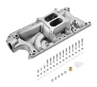 OXYSTAR 4001 PC4001 Intake Manifold Aluminum Dual Plane Upgraded SBF Compatible with Ford Small Block 1962-2001 Windsor 260 289 302 4.3L 4.7L 5.0L V8 Engines, Silver