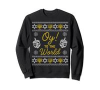 Oy to the World, Funny Hanukkah Sweater Style Jewish Gifts Sweatshirt