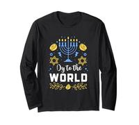 Oy to The World Funny Happy Hanukkah Jewish Holiday Long Sleeve T-Shirt