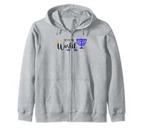 Oy To The World Funny Happy Hanukkah Jewish Holiday Zip Hoodie