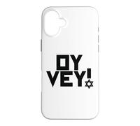 Oy Vey Funny Jewish Yiddish Men Women Kids, Hanukkah Holiday Case for iPhone 16 Plus