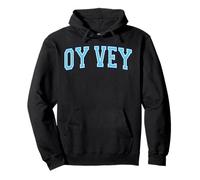 Oy Vey Funny Jewish Yiddish Word Varsity Blue Letters Pullover Hoodie