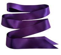 Oyabridal 1.6''W Girls Plain Satin Ribbon Sash Belt for Dress Flower Girl Ribbon Sashes Party Sashes, Purple, 88''x1.6''